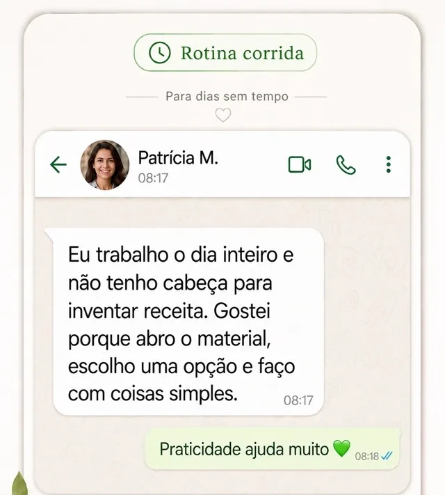 Depoimento de Patrícia sobre rotina corrida