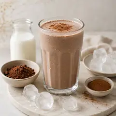 Shake gelado de cacau