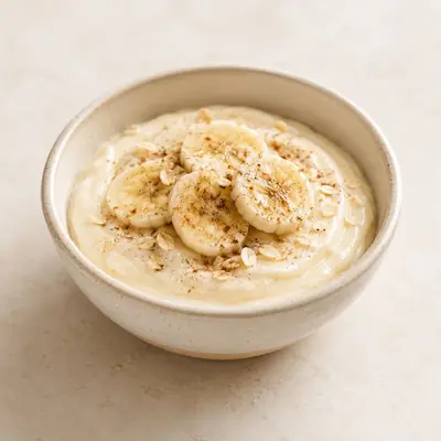 Creme de iogurte com whey e banana